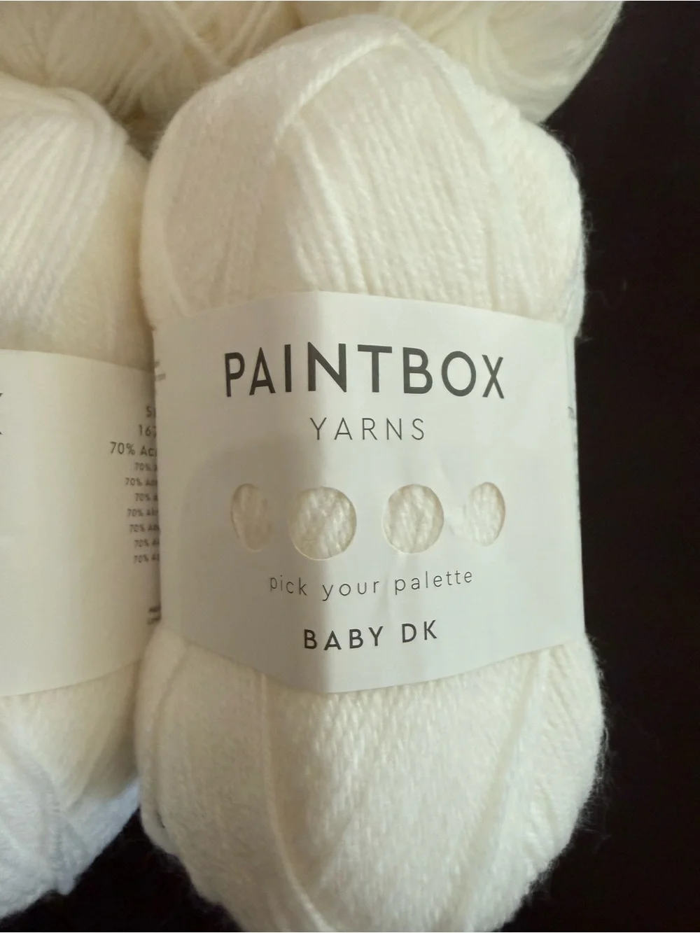 Paintbox Baby DK Soft Papier White Yarn - 5 Skeins